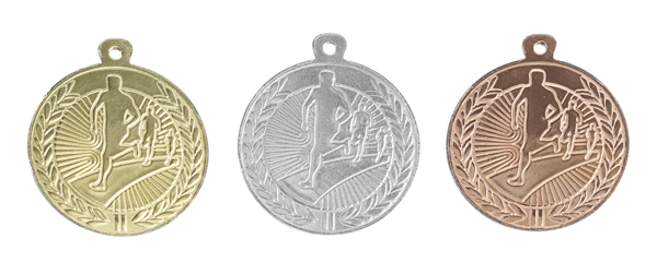 Hardlopen Medaille E 205 Goud-Zilver-Brons compleet LAATSTE Serie OP=OP!!